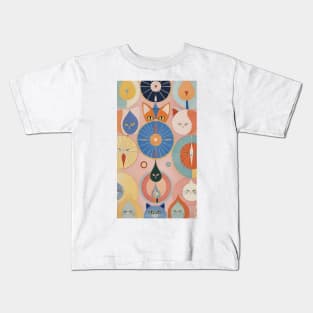 Kaleidoscopic Cats: Inspired by Hilma af Klint Kids T-Shirt